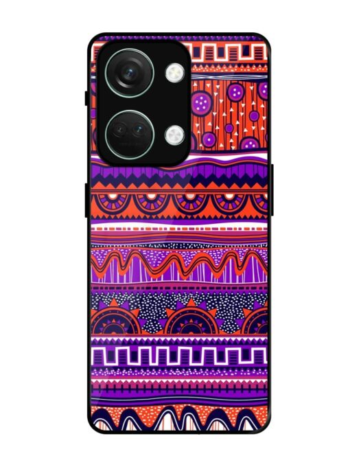 Ethnic Seamless Pattern Glossy Metal TPU Phone Cover for Oneplus Nord 3 (5G)