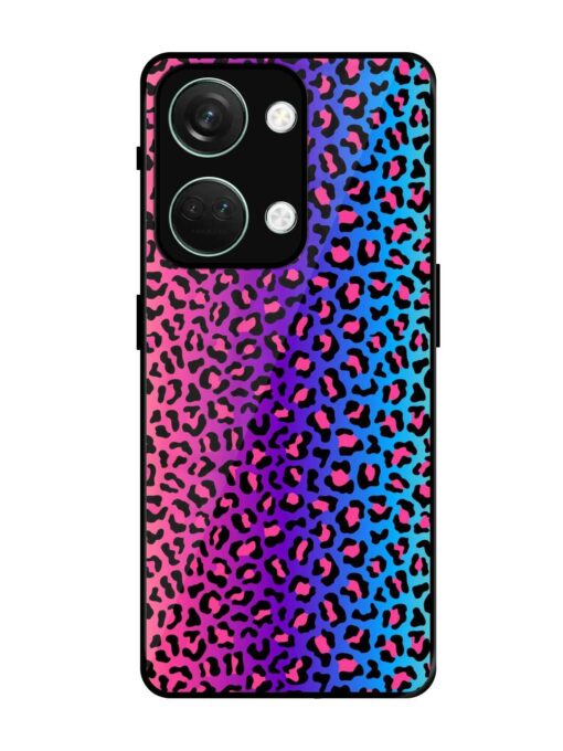 Colorful Leopard Seamless Glossy Metal Phone Cover for Oneplus Nord 3 (5G)