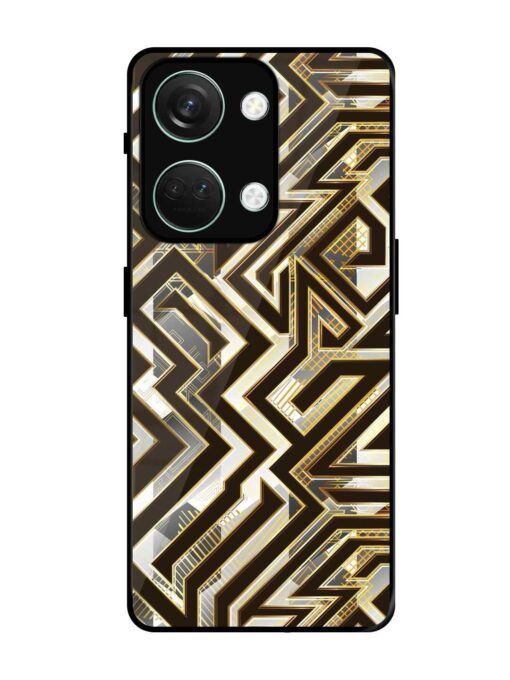 Technology Geometric Seamless Glossy Metal Phone Cover for Oneplus Nord 3 (5G)