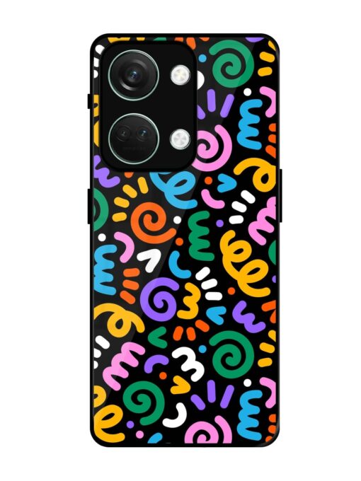 Colorful Seamless Vector Glossy Metal Phone Cover for Oneplus Nord 3 (5G) Zapvi