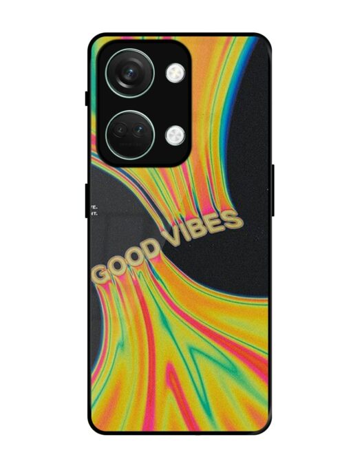 Good Vibes Glossy Metal Phone Cover for Oneplus Nord 3 (5G) Zapvi