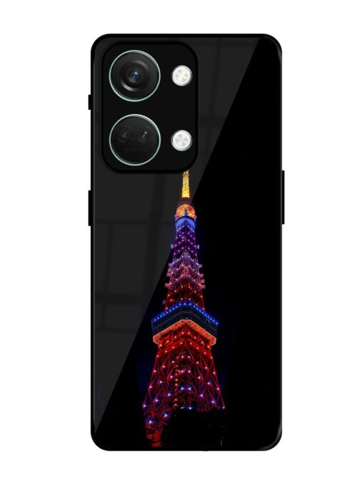 Eiffel Tower Night View Glossy Metal Phone Cover for Oneplus Nord 3 (5G) Zapvi