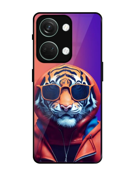 Tiger Animation Glossy Metal Phone Cover for Oneplus Nord 3 (5G) Zapvi