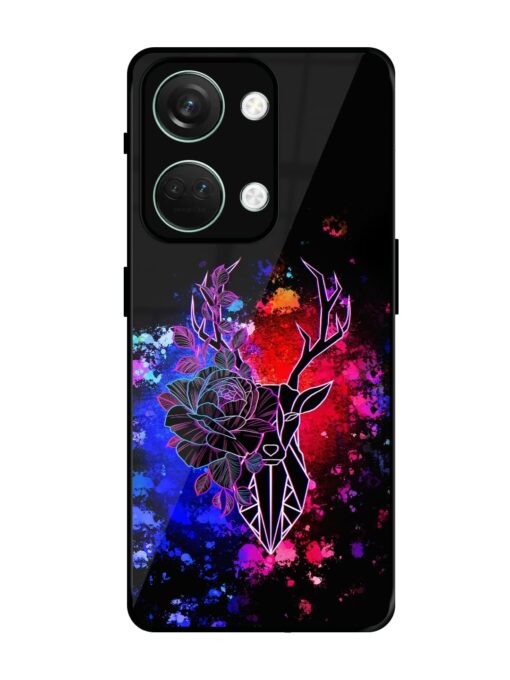 Floral Deer Art Glossy Metal Phone Cover for Oneplus Nord 3 (5G) Zapvi