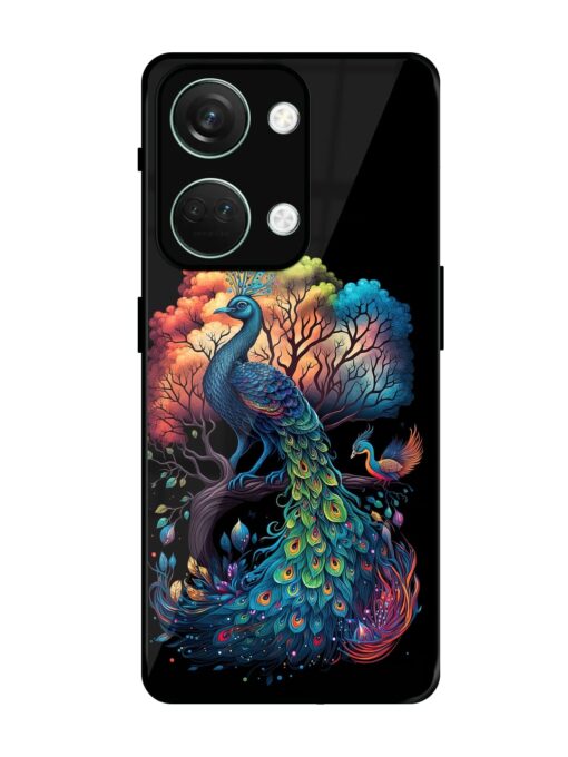 Peacock Tree Art Glossy Metal Phone Cover for Oneplus Nord 3 (5G) Zapvi