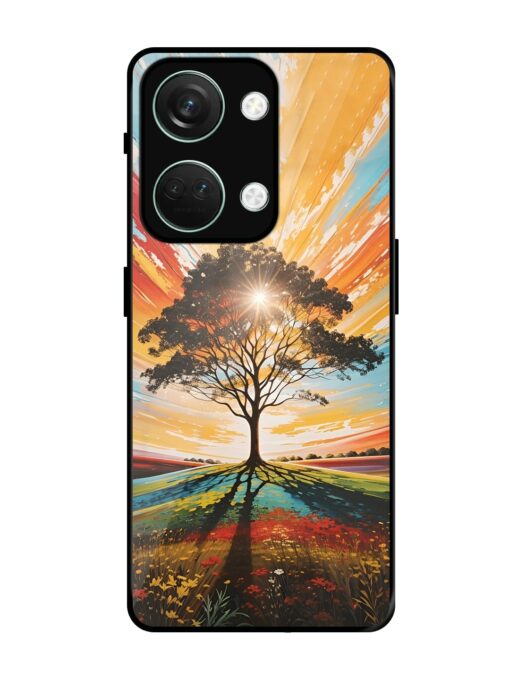 Abstract Tree Colorful Art Glossy Metal Phone Cover for Oneplus Nord 3 (5G) Zapvi