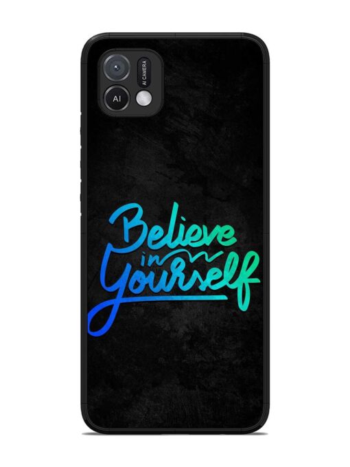 Believe In Yourself Glossy Metal Phone Cover for Oppo A16K Zapvi