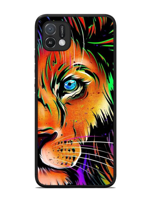 Colorful Lion Design Glossy Metal TPU Phone Cover for Oppo A16K