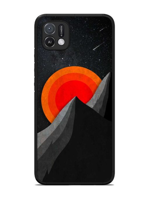 Black Mountain Glossy Metal Phone Cover for Oppo A16K