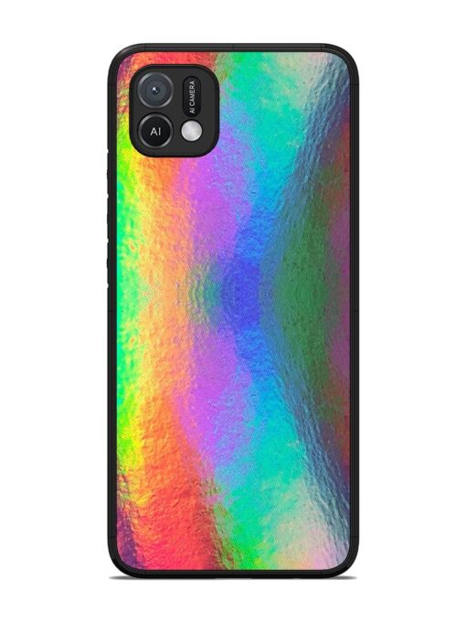 Colorful Holographic Background Glossy Metal TPU Phone Cover for Oppo A16K