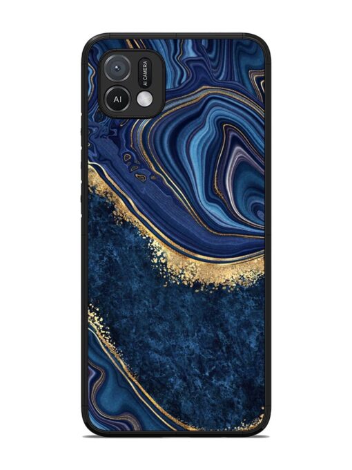 Abstract Background Blue Glossy Metal TPU Phone Cover for Oppo A16K Zapvi