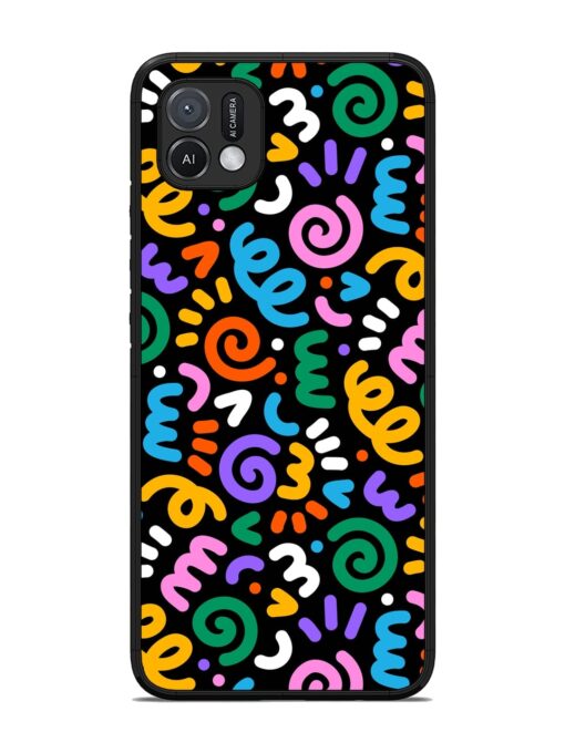 Colorful Seamless Vector Glossy Metal Phone Cover for Oppo A16K Zapvi