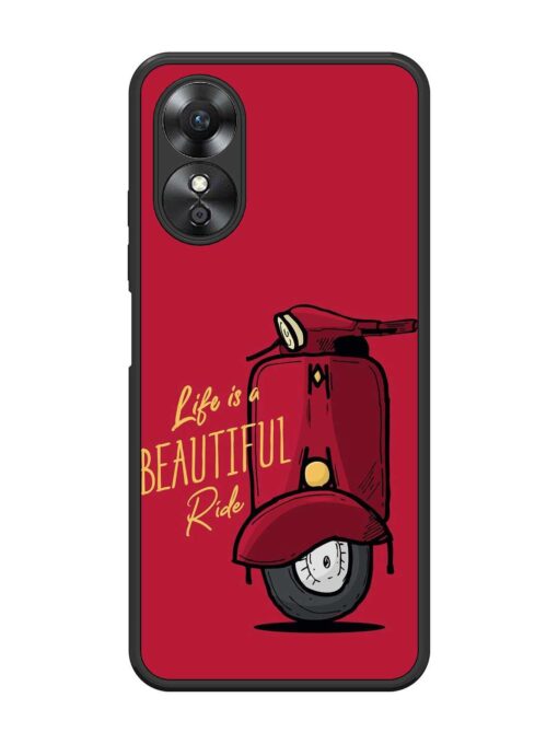 Life Is Beautiful Rides Glossy Metal Phone Cover for Oppo A17 Zapvi