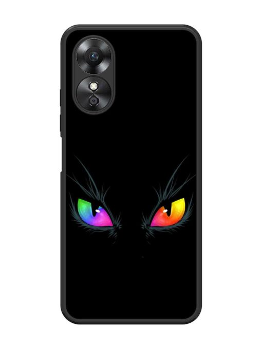 Cat Eyes Glossy Metal Phone Cover for Oppo A17 Zapvi