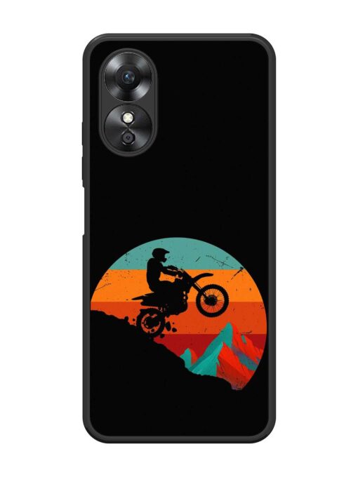 Mountain Bike Glossy Metal Phone Cover for Oppo A17 Zapvi