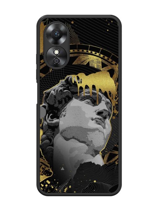 Roman Face Glossy Metal Phone Cover for Oppo A17 Zapvi