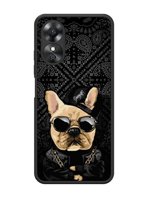 Gangsta Cool Sunmetales Dog Glossy Metal Phone Cover for Oppo A17 Zapvi