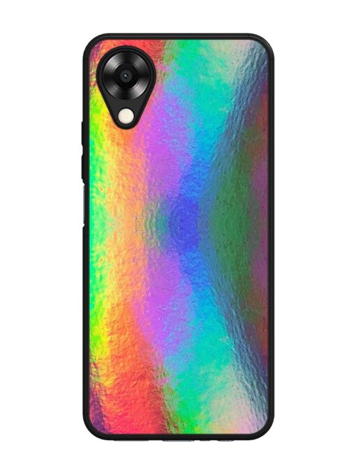 Colorful Holographic Background Glossy Metal TPU Phone Cover for Oppo A17K