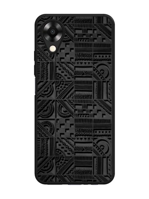 Seamless Pattern Glossy Metal Phone Cover for Oppo A17K