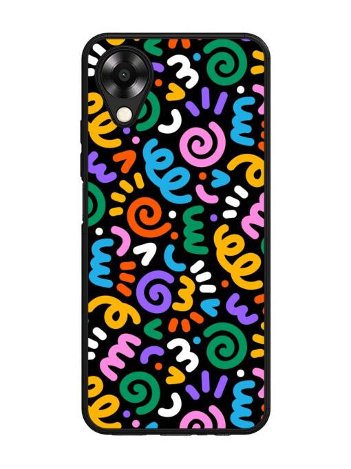 Colorful Seamless Vector Glossy Metal Phone Cover for Oppo A17K