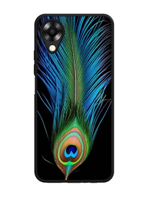 Peacock Feather Glossy Metal TPU Phone Cover for Oppo A17K