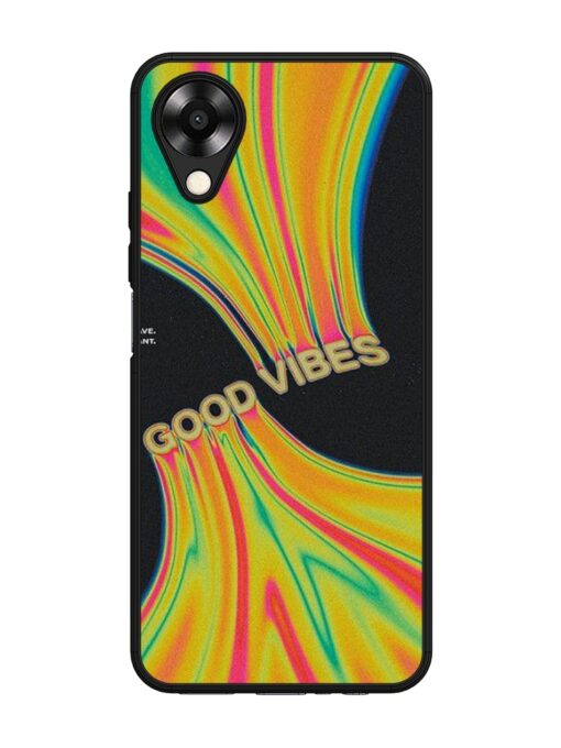 Good Vibes Glossy Metal Phone Cover for Oppo A17K