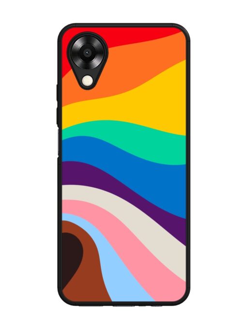 Minimal Pride Art Glossy Metal Phone Cover for Oppo A17K