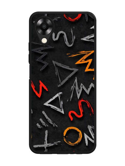 Grungy Graffiti Glossy Metal Phone Cover for Oppo A17K