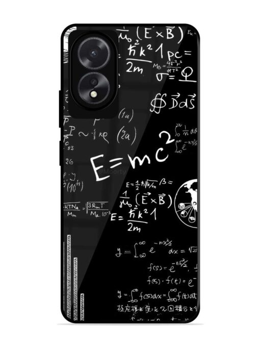 E=Mc2 Mass?Energy Equivalence Glossy Metal Phone Cover for Oppo A18