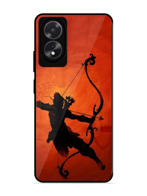 Illustration Lord Rama Glossy Metal Phone Cover for Oppo A18