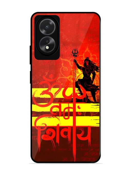 Illustration Lord Shiva Glossy Metal TPU Phone Cover for Oppo A18 Zapvi