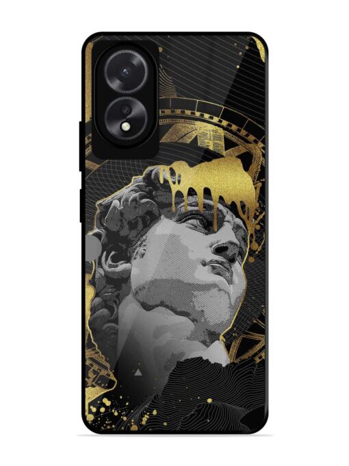 Roman Face Glossy Metal Phone Cover for Oppo A18