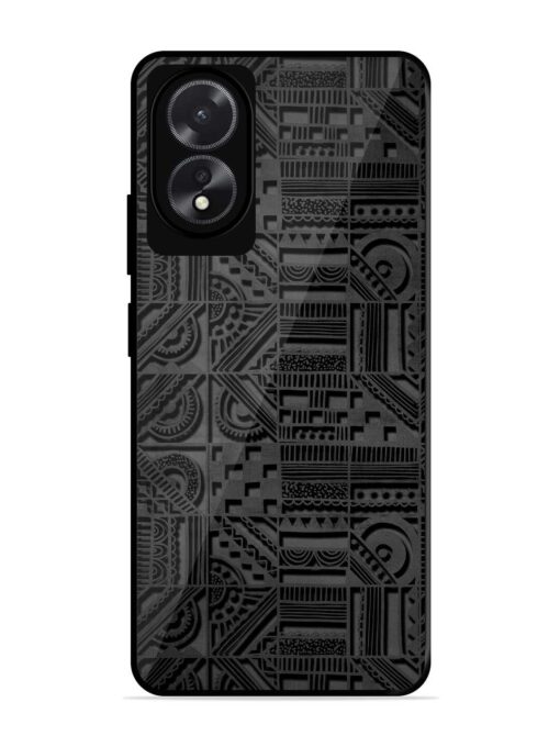 Seamless Pattern Glossy Metal Phone Cover for Oppo A18