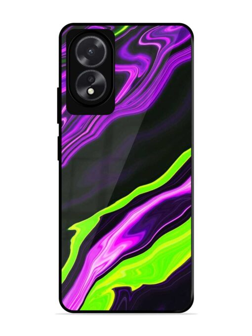 Bright Fluid Violet Glossy Metal Phone Cover for Oppo A18 Zapvi