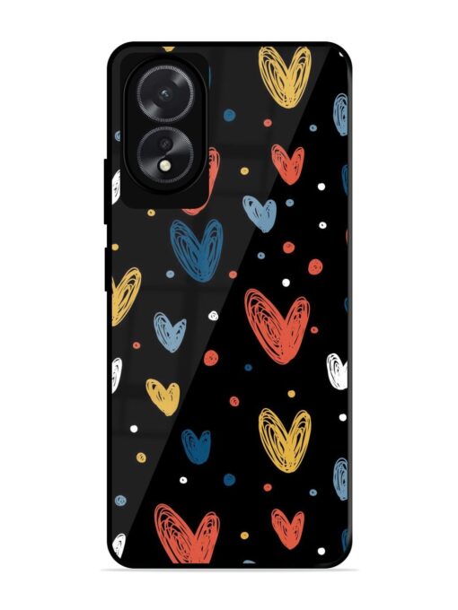 Happy Valentines Day Glossy Metal TPU Phone Cover for Oppo A18 Zapvi