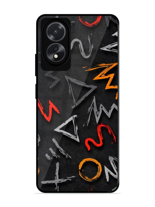 Grungy Graffiti Glossy Metal Phone Cover for Oppo A18 Zapvi