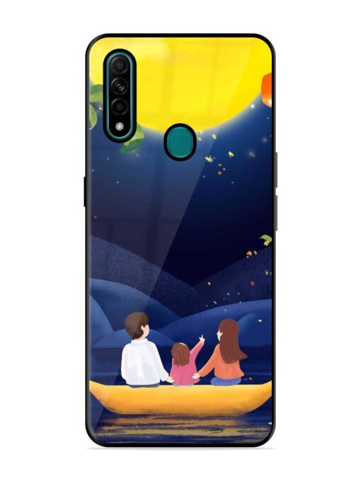 Happy Family And Beautiful View Glossy Metal Phone Cover for Oppo A31