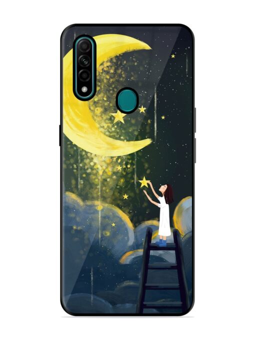 Moonlight Healing Night Illustration Glossy Metal TPU Phone Cover for Oppo A31 Zapvi