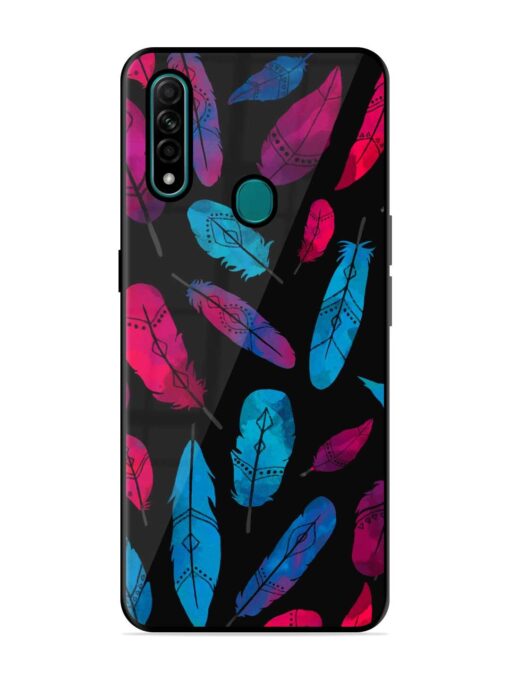 Feather Art Glossy Metal Phone Cover for Oppo A31 Zapvi