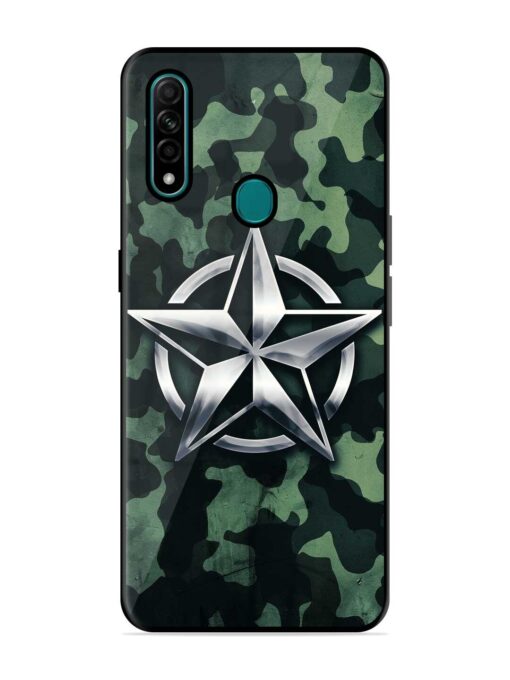 Indian Army Star Design Glossy Metal Phone Cover for Oppo A31 Zapvi