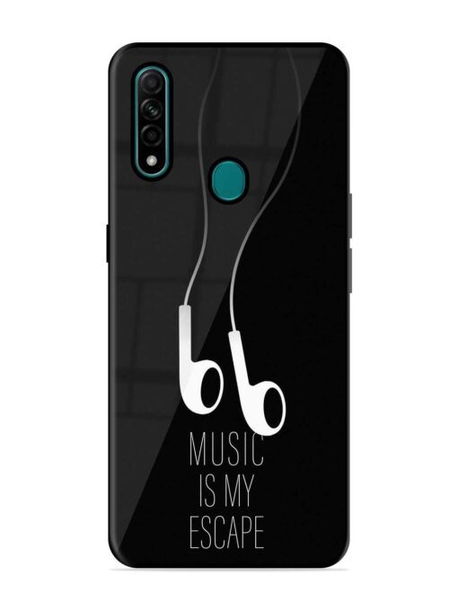 Music Is My Escape Glossy Metal Phone Cover for Oppo A31