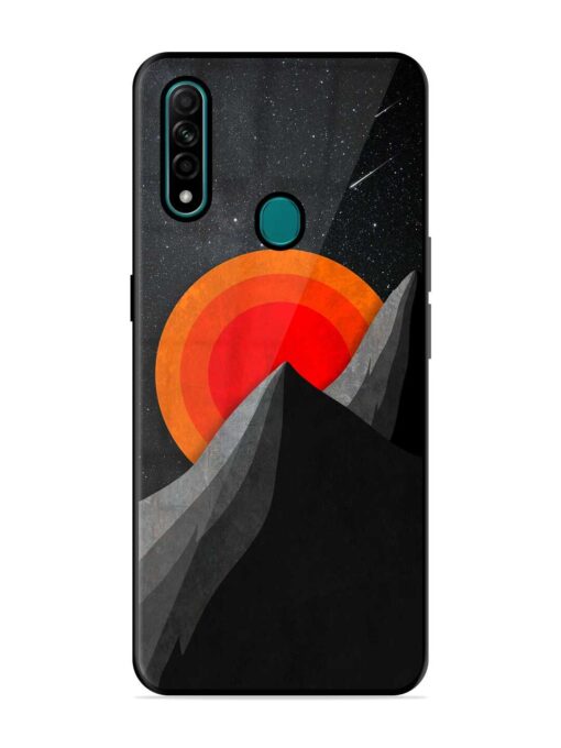 Black Mountain Glossy Metal Phone Cover for Oppo A31