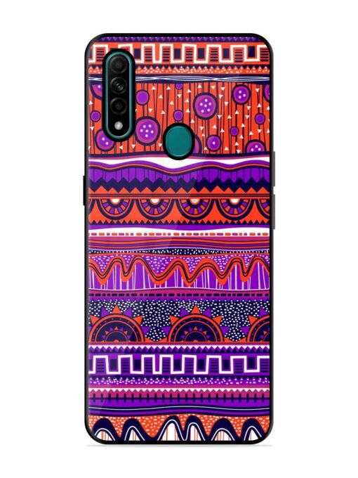 Ethnic Seamless Pattern Glossy Metal TPU Phone Cover for Oppo A31