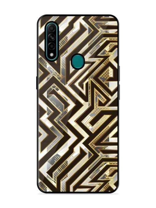 Technology Geometric Seamless Glossy Metal Phone Cover for Oppo A31 Zapvi