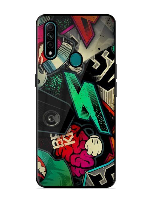 Graffiti Art Glossy Metal Phone Cover for Oppo A31