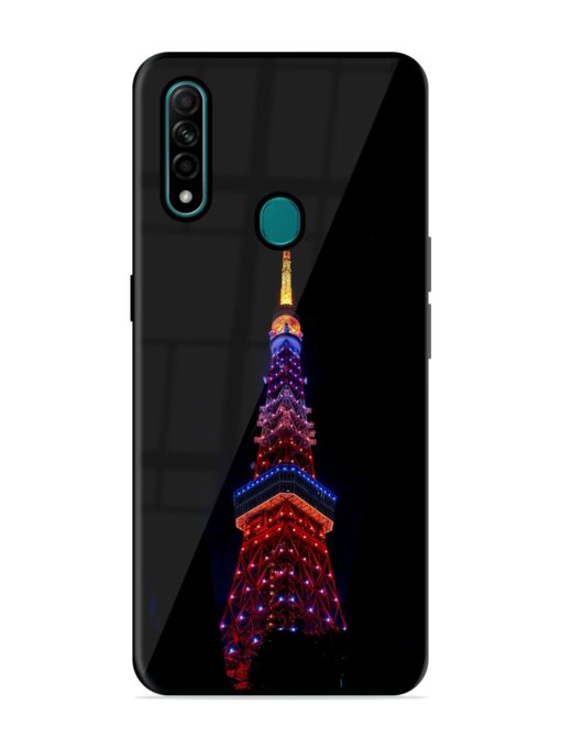 Eiffel Tower Night View Glossy Metal Phone Cover for Oppo A31 Zapvi