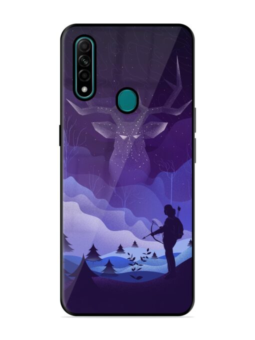 Deer Forest River Glossy Metal Phone Cover for Oppo A31 Zapvi