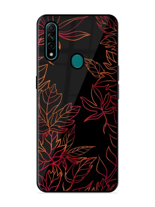 Red Floral Pattern Glossy Metal Phone Cover for Oppo A31 Zapvi