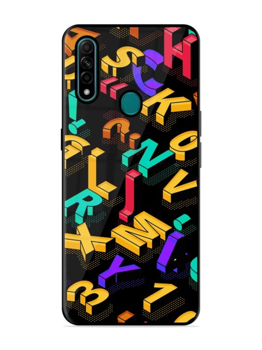 Seamless Pattern With Letters Glossy Metal Phone Cover for Oppo A31