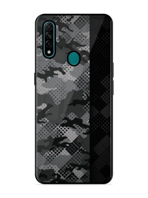 Dark Camouflage Glossy Metal Phone Cover for Oppo A31